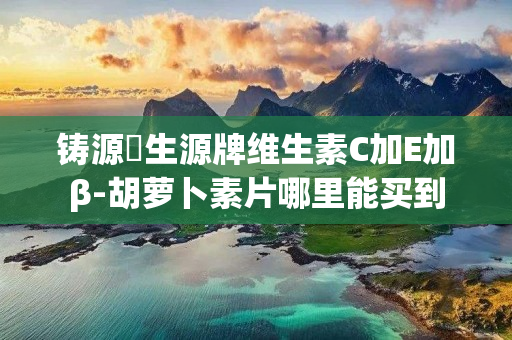 铸源昇生源牌维生素C加E加β-胡萝卜素片哪里能买到