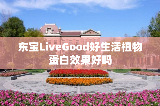 东宝LiveGood好生活植物蛋白效果好吗