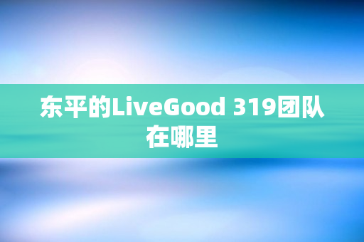 东平的LiveGood 319团队在哪里