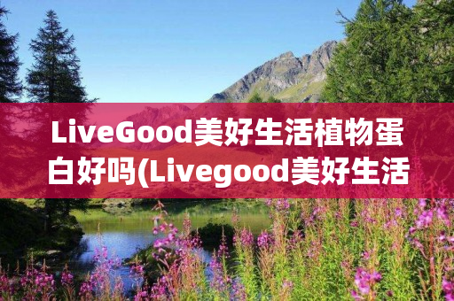 LiveGood美好生活植物蛋白好吗(Livegood美好生活)