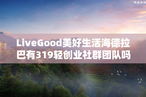 LiveGood美好生活海德拉巴有319轻创业社群团队吗