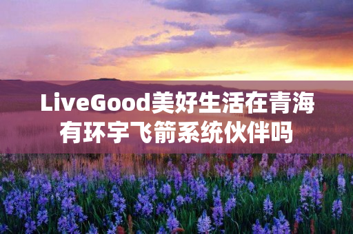 LiveGood美好生活在青海有环宇飞箭系统伙伴吗