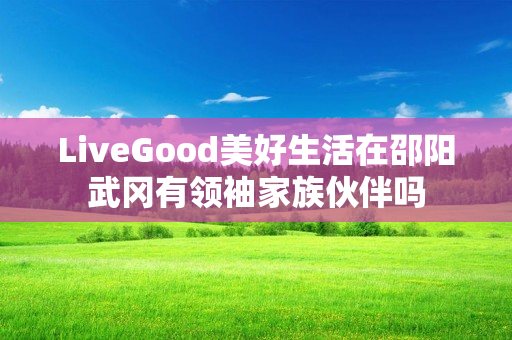 LiveGood美好生活在邵阳武冈有领袖家族伙伴吗