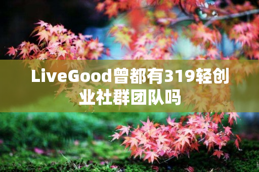 LiveGood曾都有319轻创业社群团队吗