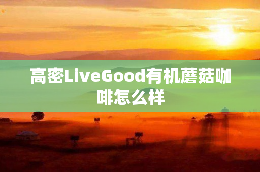 高密LiveGood有机蘑菇咖啡怎么样